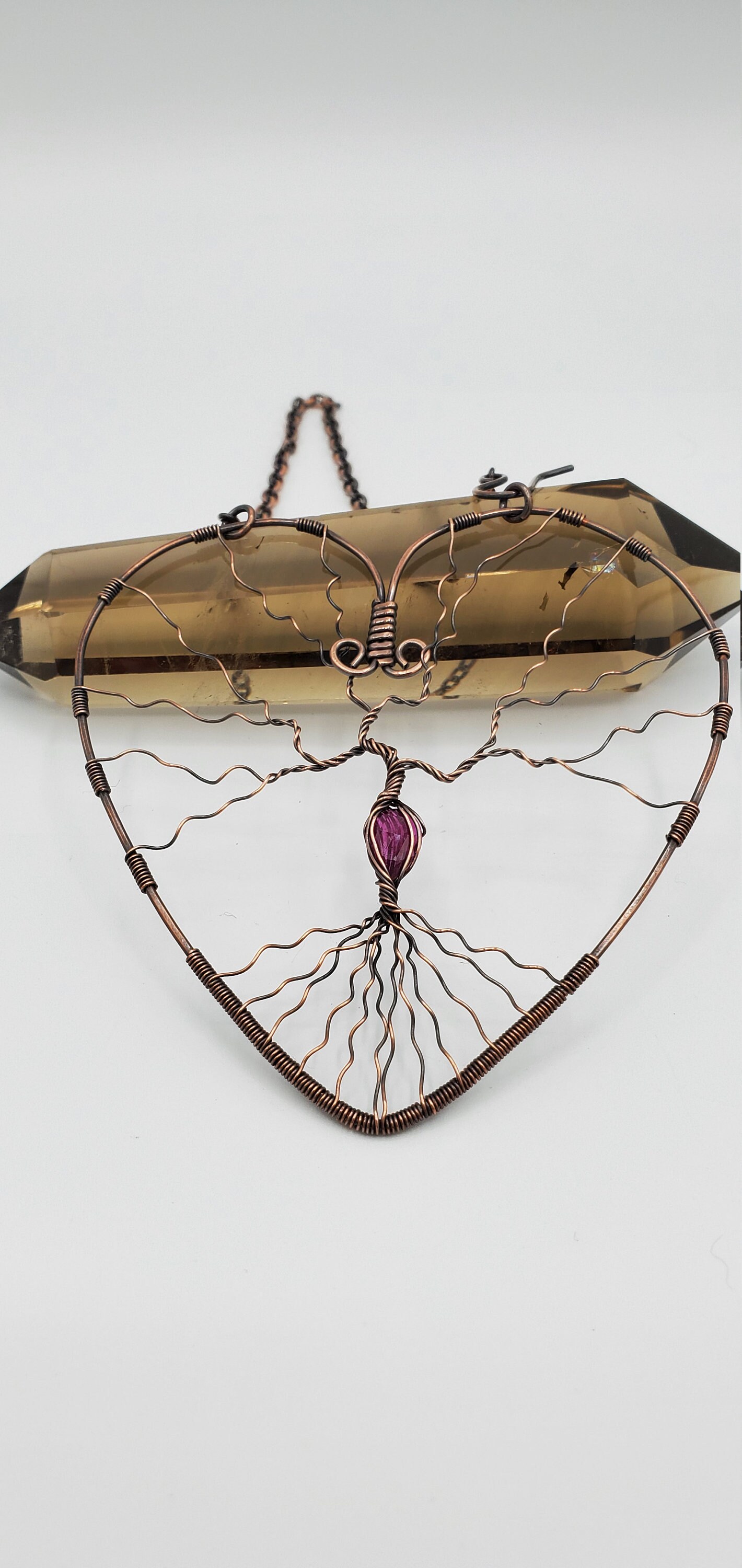 Ruby Tree of Life Heart Suncatcher - Etsy