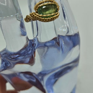 Green Kyanite Gold Ring