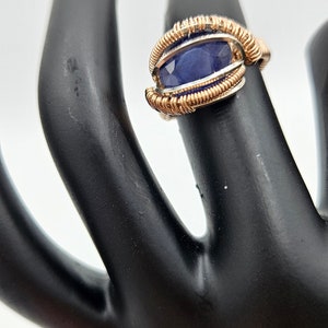 Sapphire Silver and Rose Gold Ring