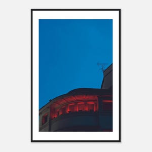 Stampa con cornice in legno su carta opaca di alta qualità "Phoenix Theatre London at Dusk", 60 x 90 cm / 24 x 36 pollici, foto artistica architettonica, West End Wall Art