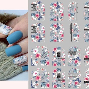 Flower Full Cover Nail Art Stickers Flowers Floral Dream Come True Self-Adhesive Nail Stickers HANYISeries