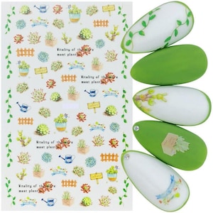 Cactus Meat Plants Unhas Adesivos Autoadesivos Decalques Artísticos XFSeries