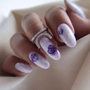Rose Camellia Nail Art Stickers White Rose Flower Dark Blue Floral Watercolor Self-Adhesive Nail Art HANYISeries