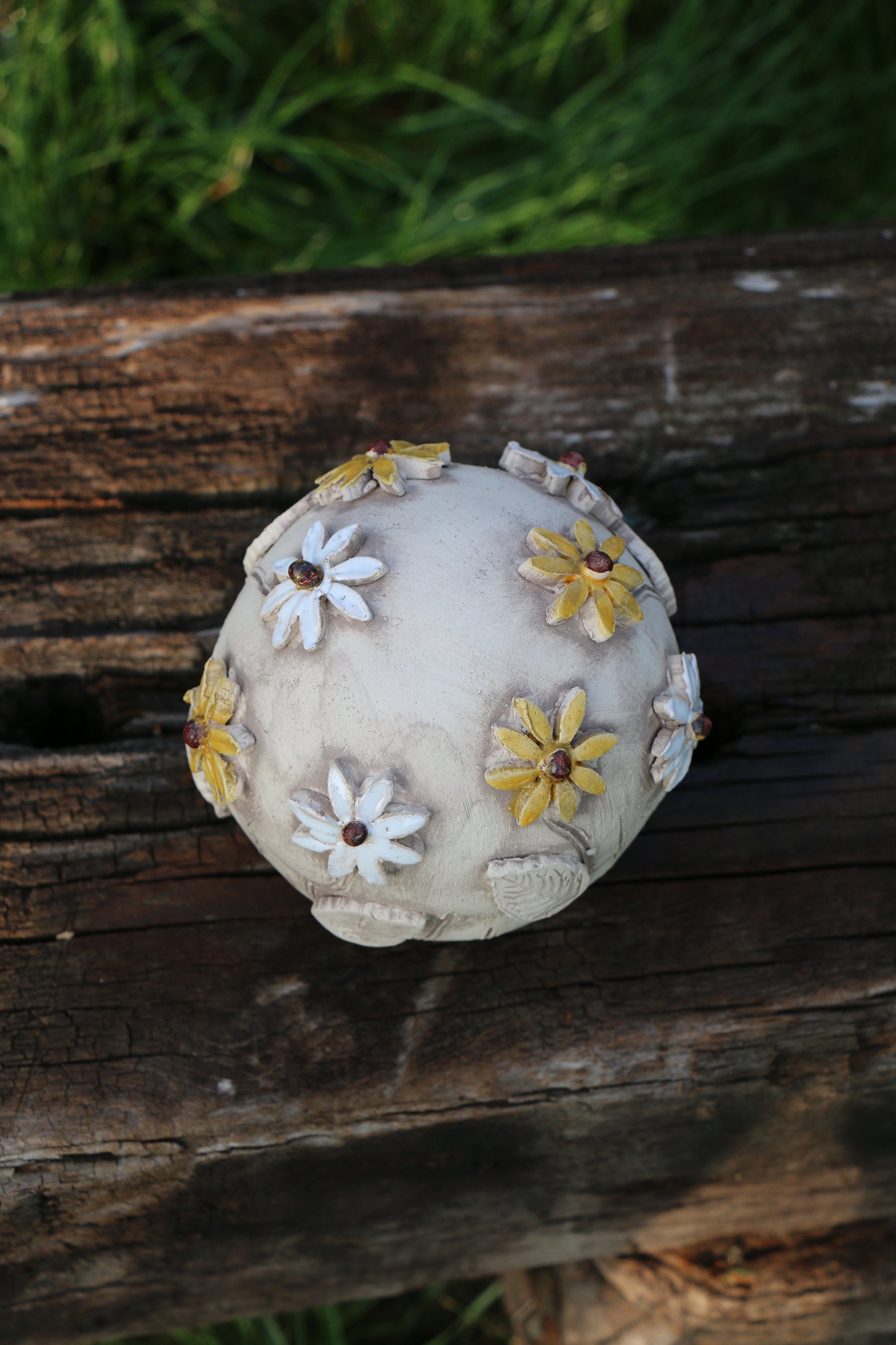 Ceramic ball garden decoration | Etsy