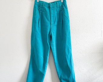 Vintage 80s/90s Turquoise Wrangler Jeans - 26”