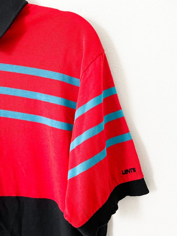 Men’s 1980s vintage striped Levi’s Polo - medium - image 3