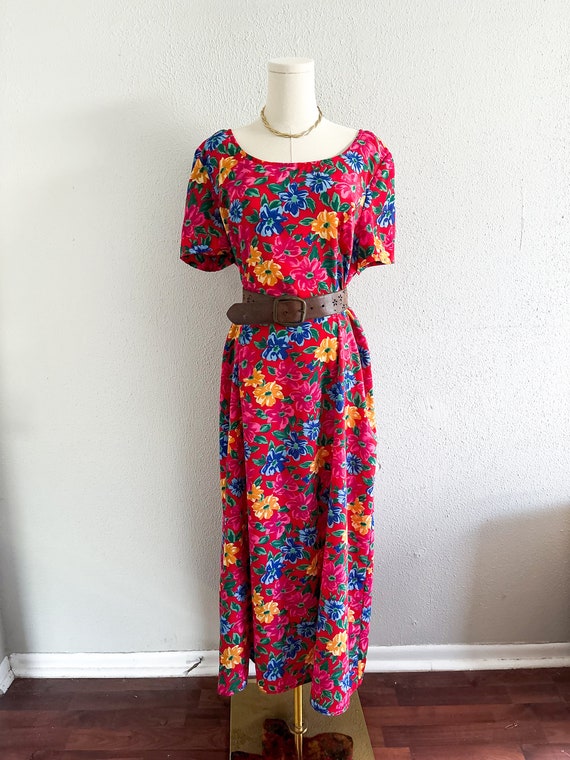 Vintage 90s Floral Dress (L)