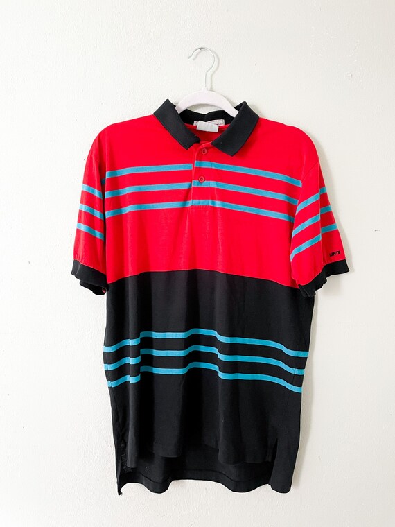 Men’s 1980s vintage striped Levi’s Polo - medium