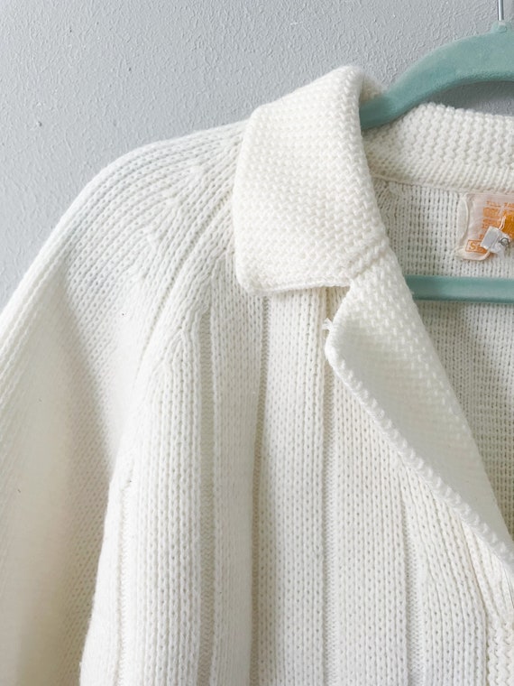 Vintage 1970s Off-white Sears Cardigan - Medium - image 5