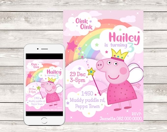 Peppa Pig Invite | Etsy
