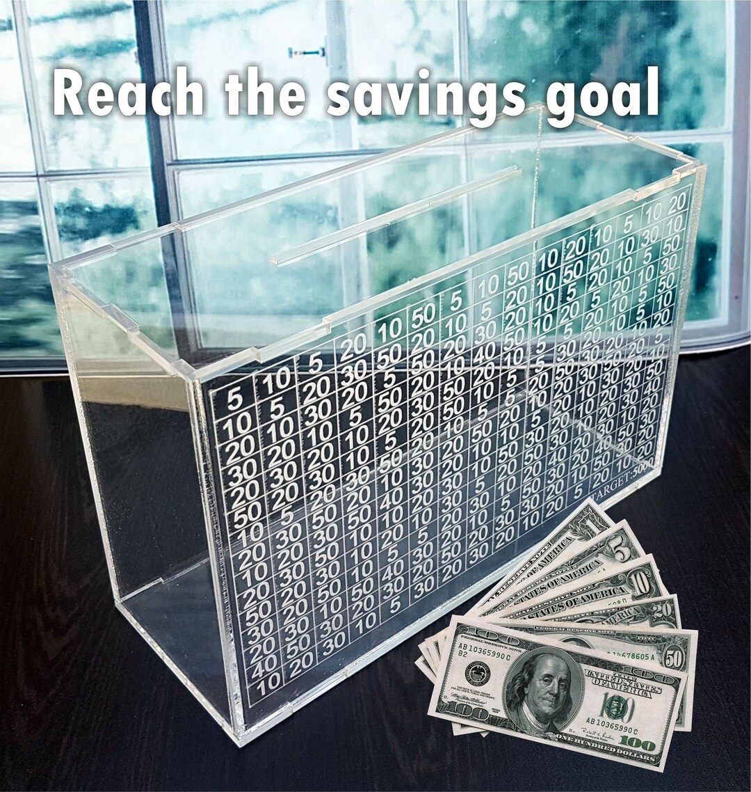 Money Box 5.000 Dollar Savings Box Motivational Money Box Etsy