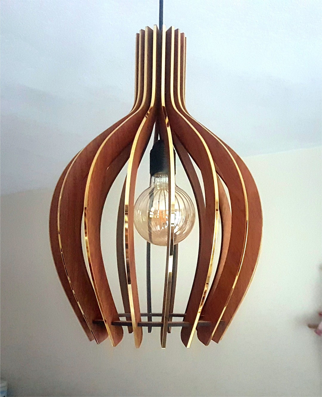 Modern Wood Chandelier DIY Chandelier Decorative Lamp Etsy