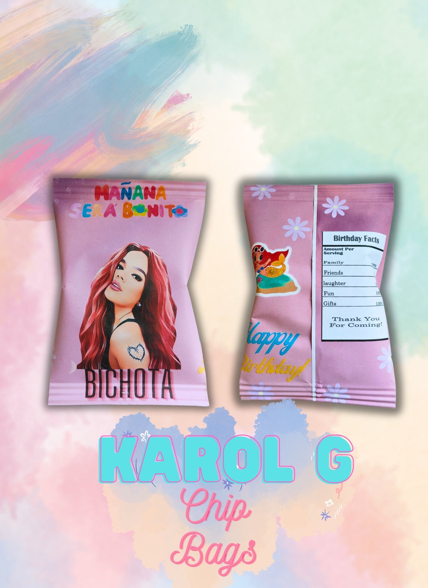 Karol G Chip Bags Etsy