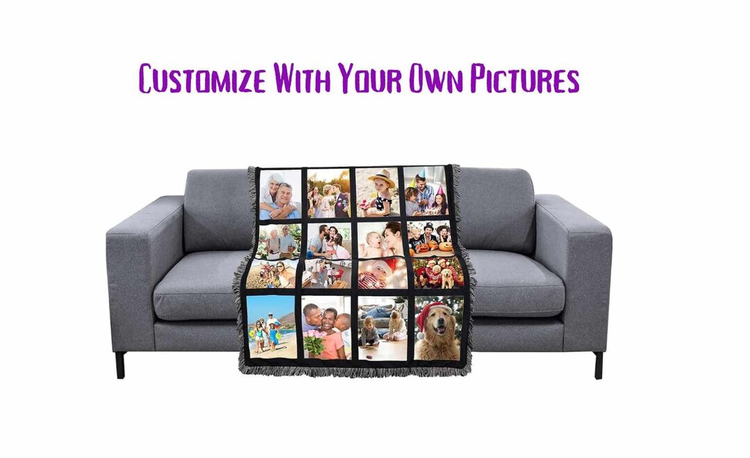 Photo Collage Blanket Custom Etsy