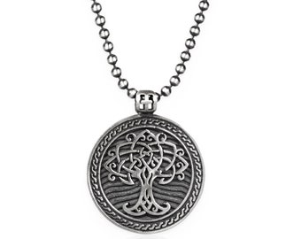 Silver Yggdrasil Necklace | 925 Yggdrasil  Pendants | Viking Jewelry | Viking Necklace | Valentine’s Day Gift