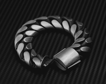 Cuban Chain Silver Bracelet 20 mm |Anniversary Gift Him  | Men&#39;s Jewelry | Elegant  Valentine’s Day Gift | Link Bracelet