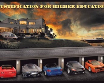 Justification for Higher Education Poster - Etsy