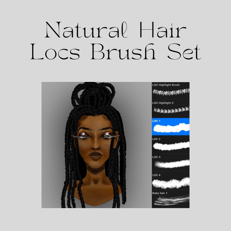 Procreate Loc Brush Set Natural Hair Brushes Procreate Black Girl