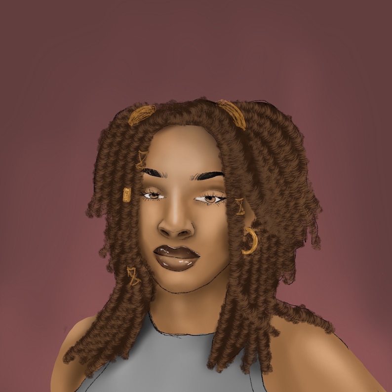 Procreate Loc Brush Set Natural Hair Brushes Procreate Black Girl