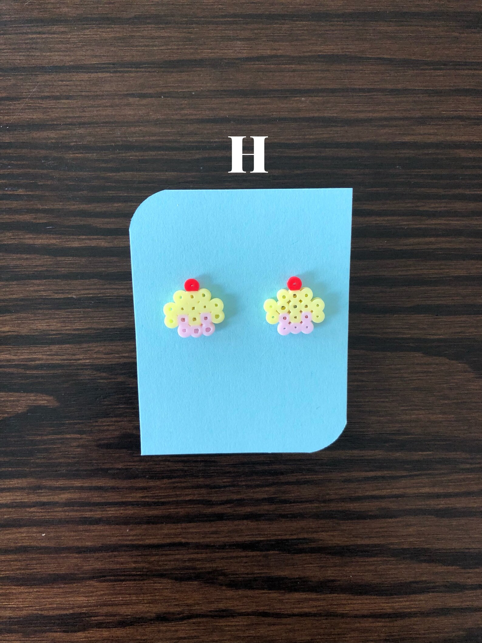 Cupcake Mini Perler Bead Earrings Etsy