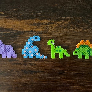 Mini Perler Bead Dinosaur Refrigerator Magnets Set - Etsy