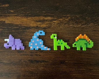 Chrome Dino Perler Bead Pattern, Bead Sprites