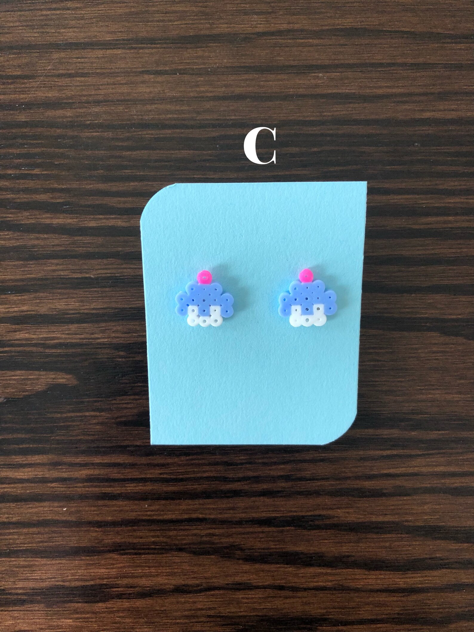 Cupcake Mini Perler Bead Earrings Etsy