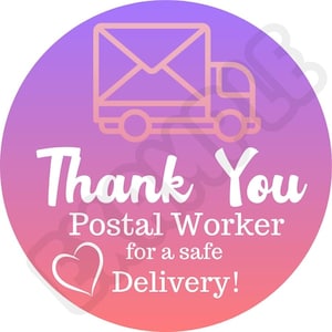 Thank You Postal Worker Sticker Digital Download