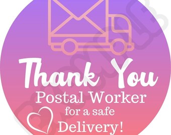 Thank You Postal Worker Sticker Digital Download