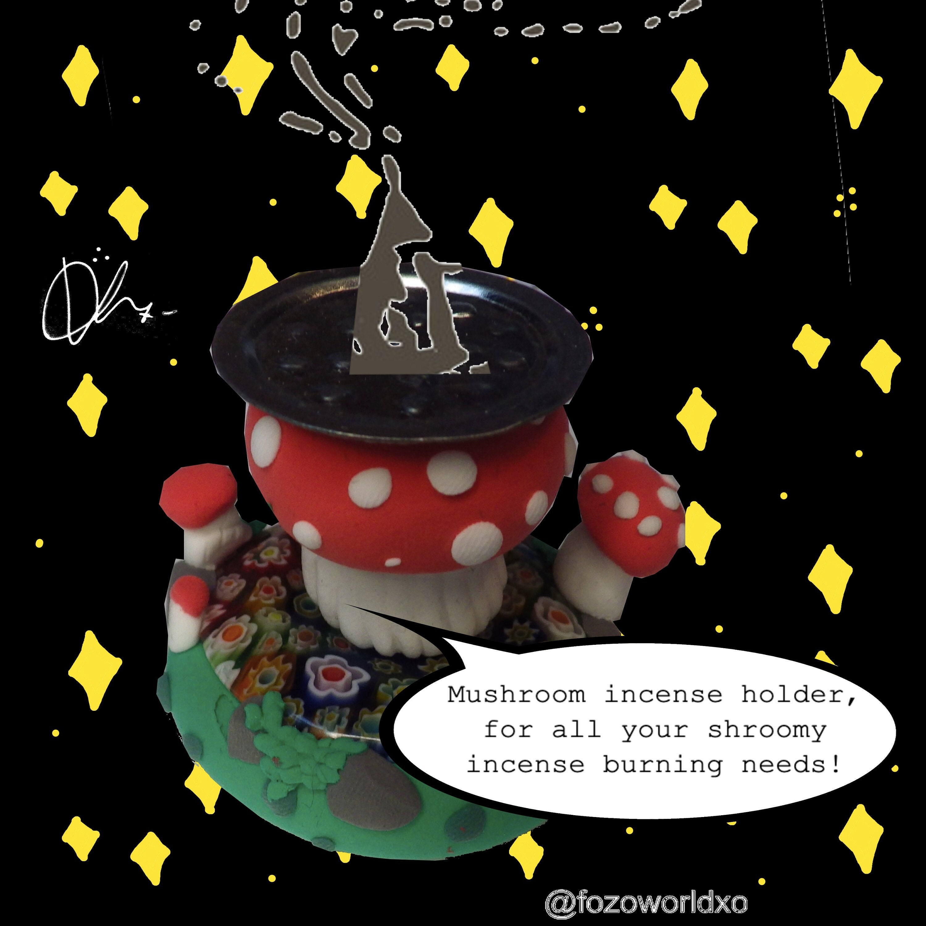 Mushroom Incense Cone Burner xo Etsy