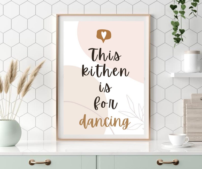 Printable A4 This Kitchen is for Dancing Poster - Etsy