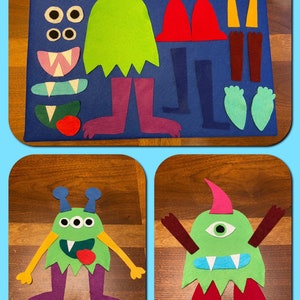Make a Monster Felt Set/Circle Time/Storytime Activity/Preschool/Teacher Resource/ECE