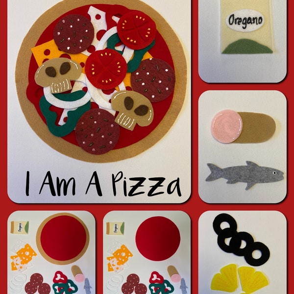 I Am A Pizza Felt Story // Ressource pour l'enseignant // Préscolaire // Felt Story // Autour du cercle // Garde d'enfants