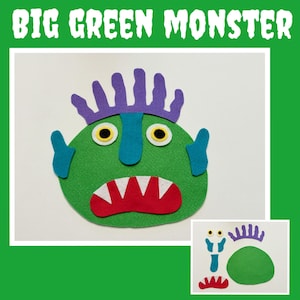 Big Green Monster Felt Set //Felt Board Story //Felt Set // Circle Time // Preschool Stories