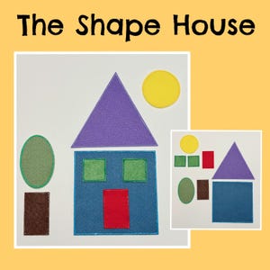 Felt Shape House Story Set, Preschool Learning Activity
