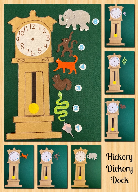 Hickory Dickory Dock Felt Board Story Set, Preschool Teacher
