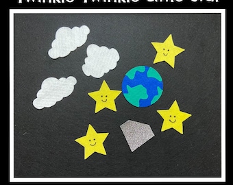 Felt Board Story Set, Twinkle Twinkle Little Star Nursery Rhyme
