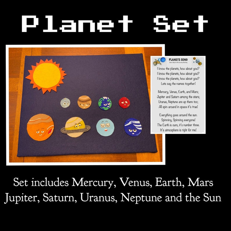 Planet Set Felt Song //felt Board Story //felt Set // Circle - Etsy