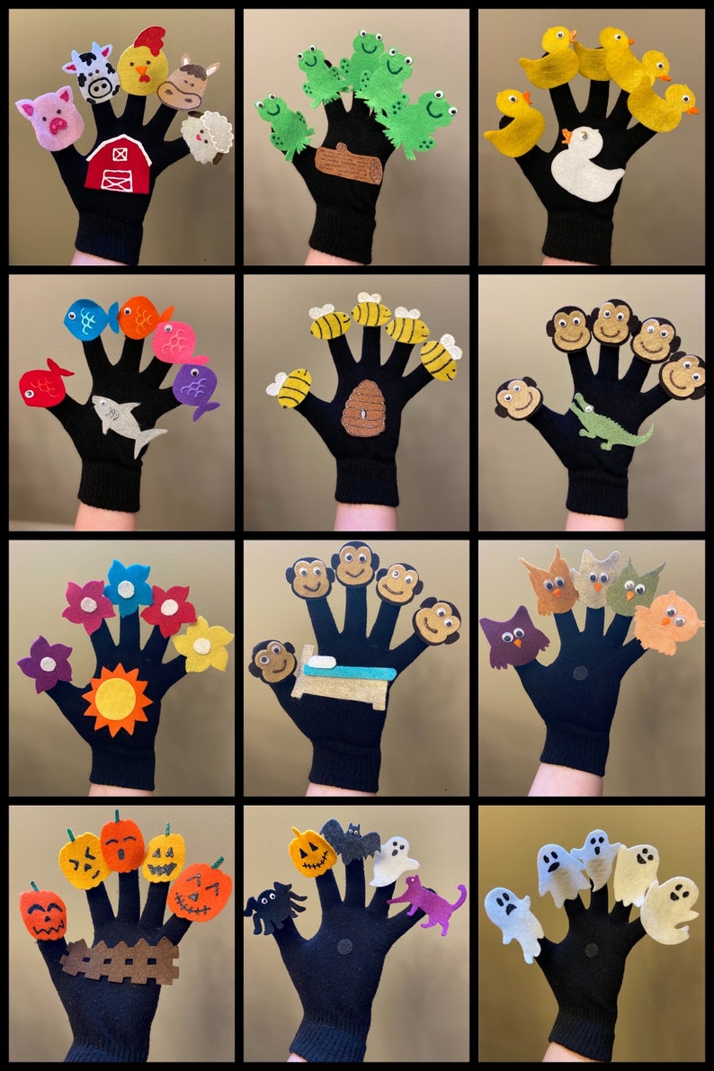 Story Glove Felt Set //Felt Board Story //Felt Set // Circle Time // Preschool Stories image 1