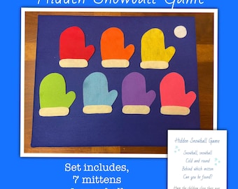 Hidden Snowball Felt Game //Felt Board Story //Felt Set // Circle Time // Preschool Stories