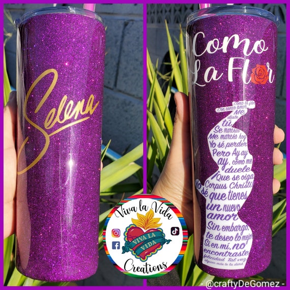 Como La Flor Inspired Tumbler Glitter Cup 