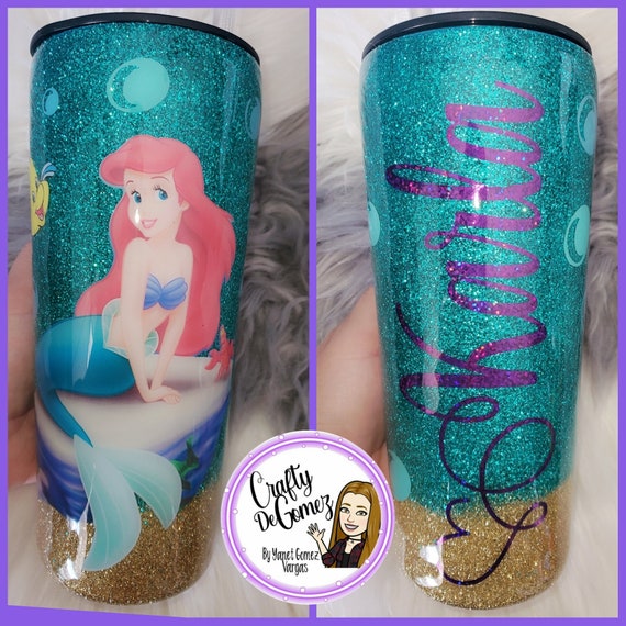 Princess. Mermaid. Inspired Tumbler, Birthday Gift. Kids Cups 