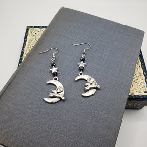 Hare Moon Beaded Charm Earrings