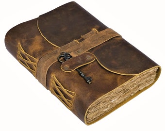 Handmade leather journal notebook - Genuine Handmade Leather journal for women and men, Journal for writing, unlined journal, travel journal