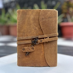 Handmade leather journal notebook - Genuine Handmade Leather journal for women and men, Journal for writing, unlined journal, travel journal