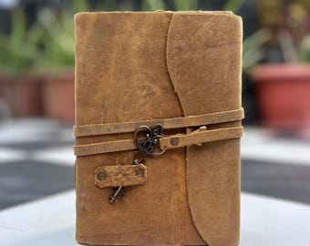 Handmade leather journal notebook - Genuine Handmade Leather journal for women and men, Journal for writing, unlined journal, travel journal