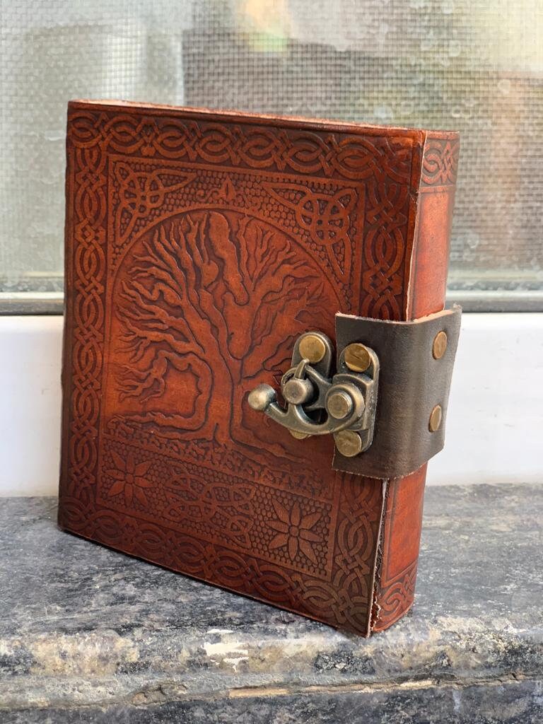 Handmade Leather Journal Tree of Life Journal Leather With C-lock ...