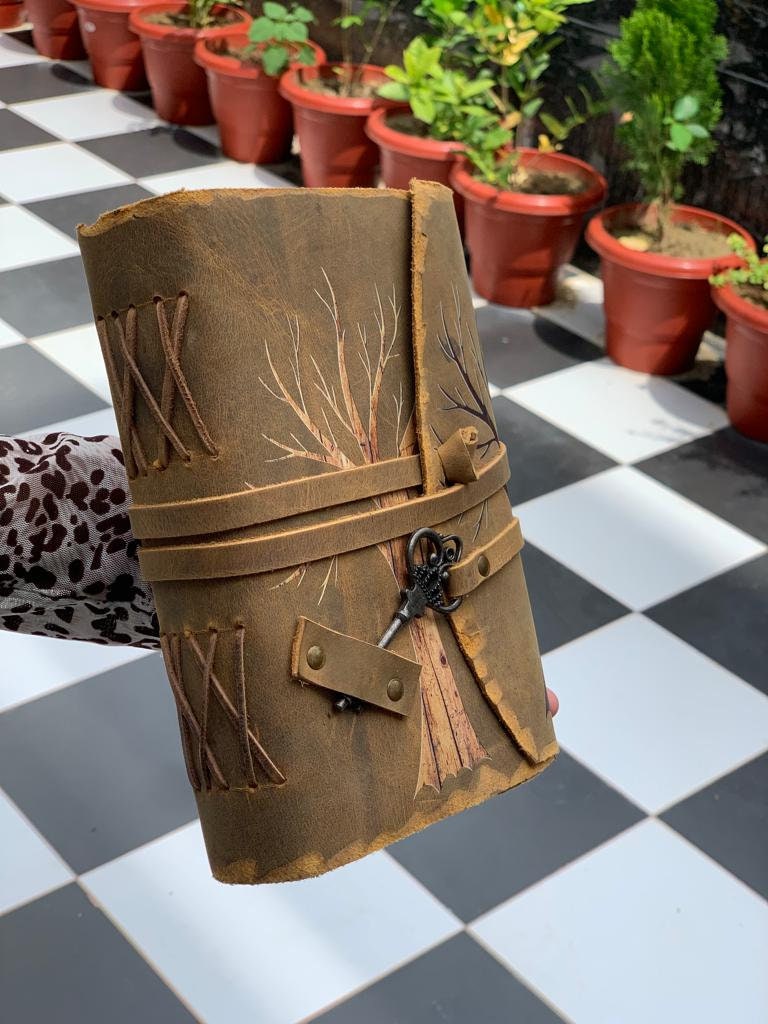 Tree of Life Leather Journal - Antique Handmade Deckle Edge Vintage ...
