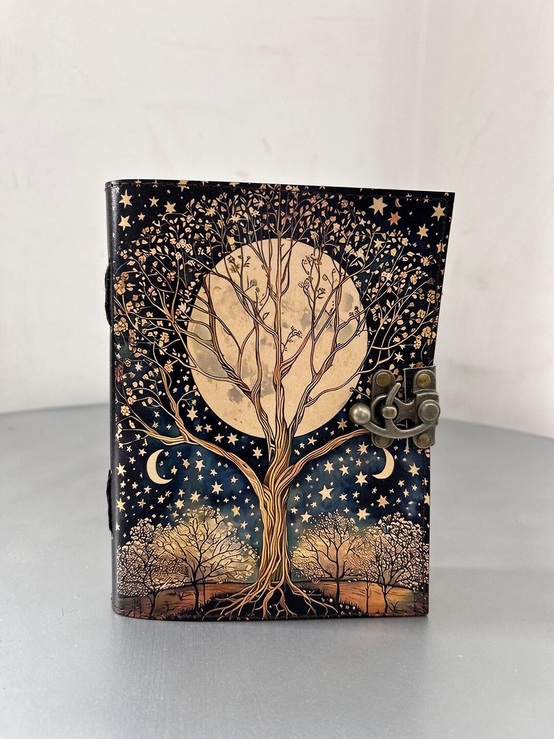 Tree of Life Leather Travel Journal for Women With Lock Premium Print ...