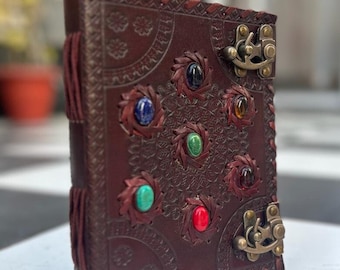 Handmade Antique Stone Journal For Students & Office For Men And Women Diary Leather Sketchbook Drawing Journal